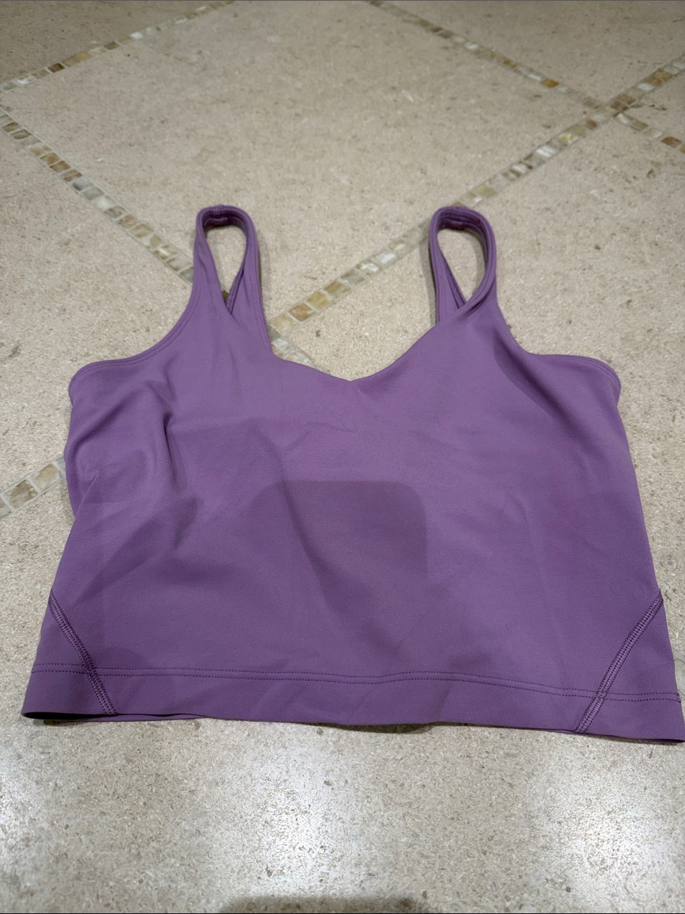 ALO Yoga Lavender V-Neck Sports Bra Tank